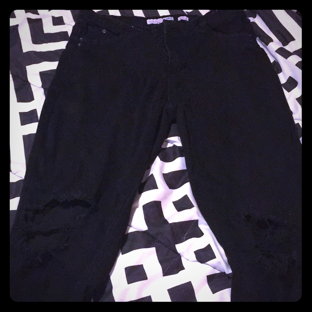 Black ripped jeans!!!